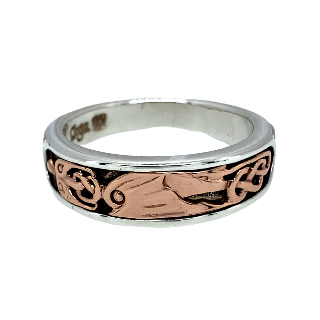 925 Silver Clogau Dragon Wing Band Ring