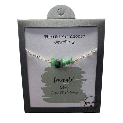 New 925 Silver & Emerald Set May Birthstone 8