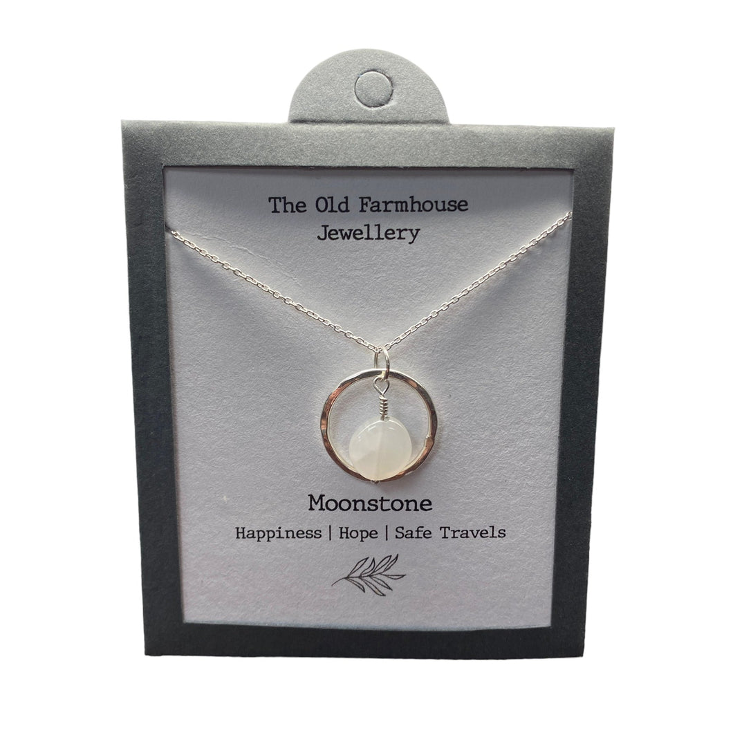 New 925 Silver & Moonstone Set Nugget 18