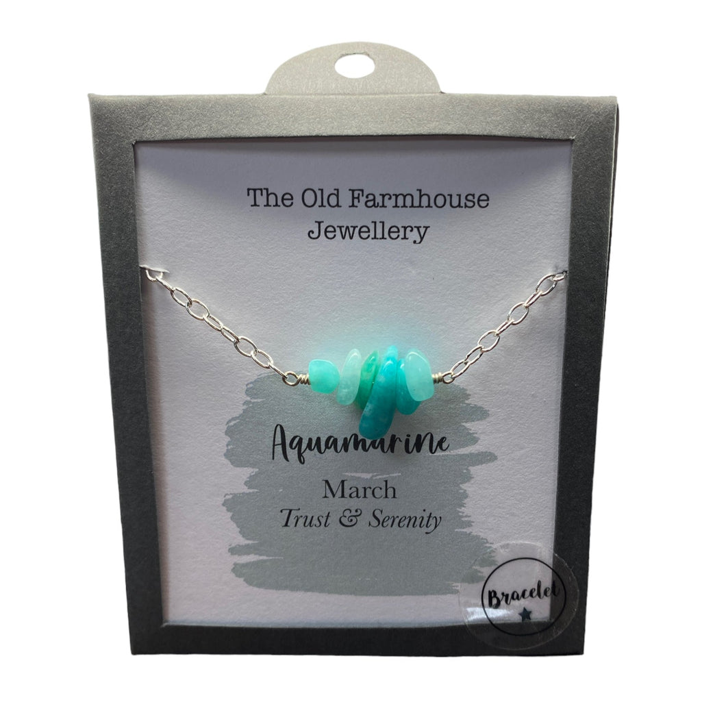 New 925 Silver & Aquamarine Set March Birthstone 8