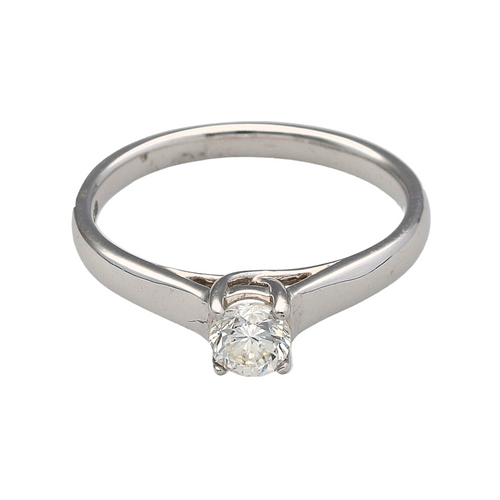 9ct White Gold & Diamond Solitaire Ring