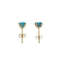 Load image into Gallery viewer, New 9ct Gold December Birthstone Stud Earrings
