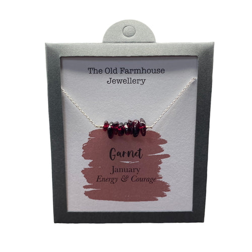 925 Silver & Garnet Set January Birthstone 18