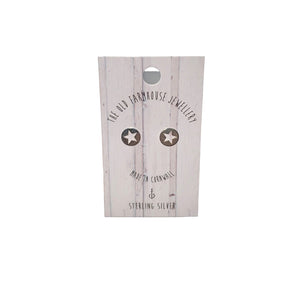 925 Silver Circle Star Stud Earrings with the weight 0.40 grams and 7mm diameter