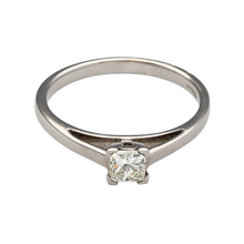 Load image into Gallery viewer, 18ct White Gold &amp; Princess Cut Diamond Solitaire Ring
