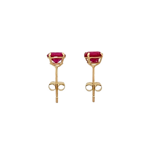 New 9ct Gold July Birthstone Stud Earrings