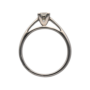 18ct White Gold & Princess Cut Diamond Solitaire Ring