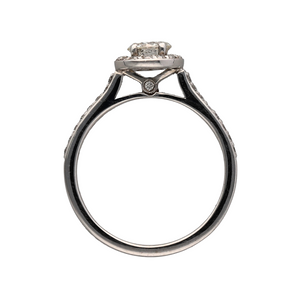 18ct White Gold & Diamond Halo Ring