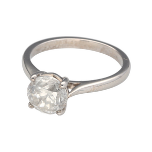 New 18ct White Gold & Diamond Solitaire Ring with 2.10ct Diamond in size M with the weight 4.20 grams