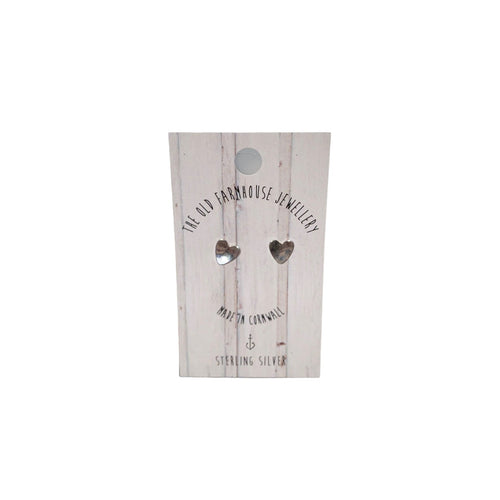 925 Silver Heart Stud Earrings with the weight 0.40 grams and 6mm diameter