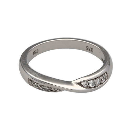 9ct White Gold & Diamond Eternity Ring