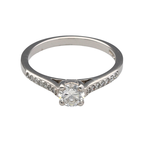 New 18ct White Gold & Diamond Solitaire Ring
