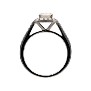 New 18ct White Gold & Diamond Set Halo Ring