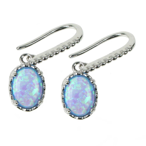 925 Silver & Sky Opal Drop Earrings