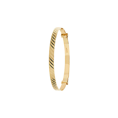 9ct Gold Patterned Expanding Baby Bangle