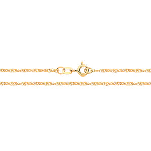 9ct Gold 16" Hollow Singapore Chain