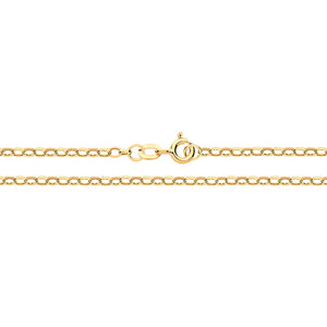 A New 9ct Gold 16" Hollow Belcher Chain with the weight 1.25 grams