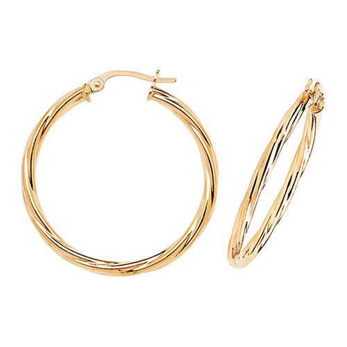 9ct Gold Twist Earrings