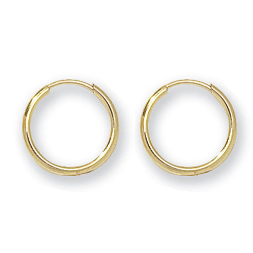 9ct Gold Polished Hoop Earrings