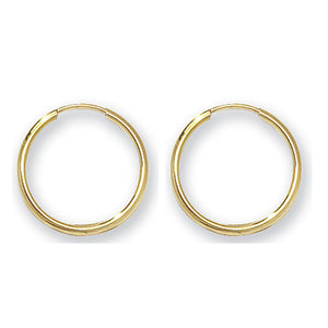 9ct Gold Polished Hoop Earrings