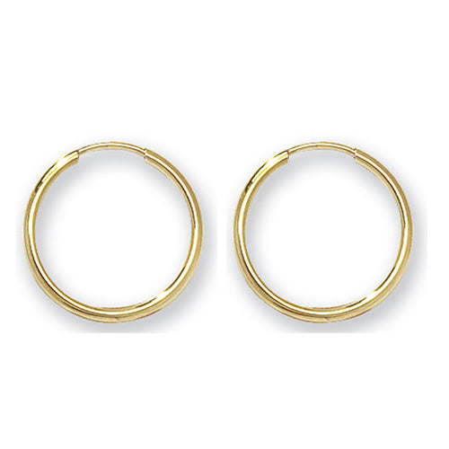 9ct Gold Polished Hoop Earrings