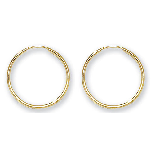 9ct Gold Polished Hoop Earrings