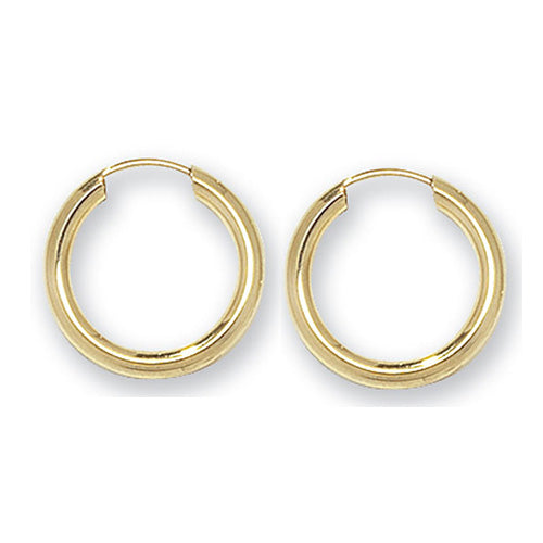 9ct Gold Polished Hoop Earrings