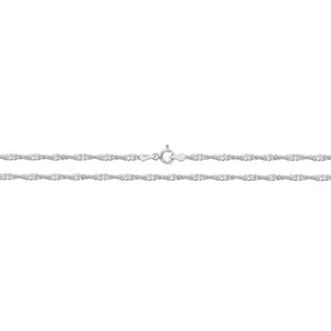 925 Silver 22" Singapore Chain