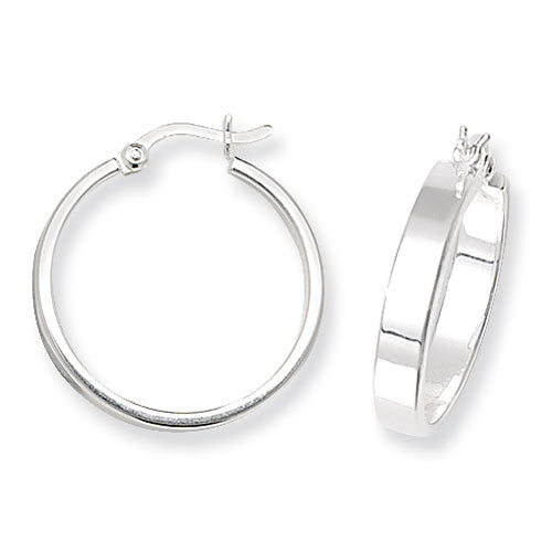 925 Silver Medium Wider Hoop Earrings925 Silver Medium Wider Hoop Earrings