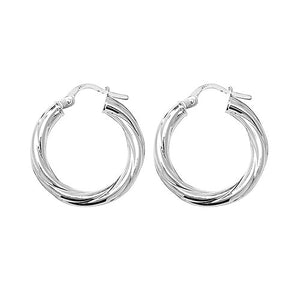 925 Silver Small Twist Earrings