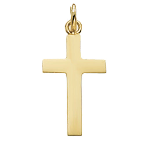 9ct Gold Plain Cross Pendant