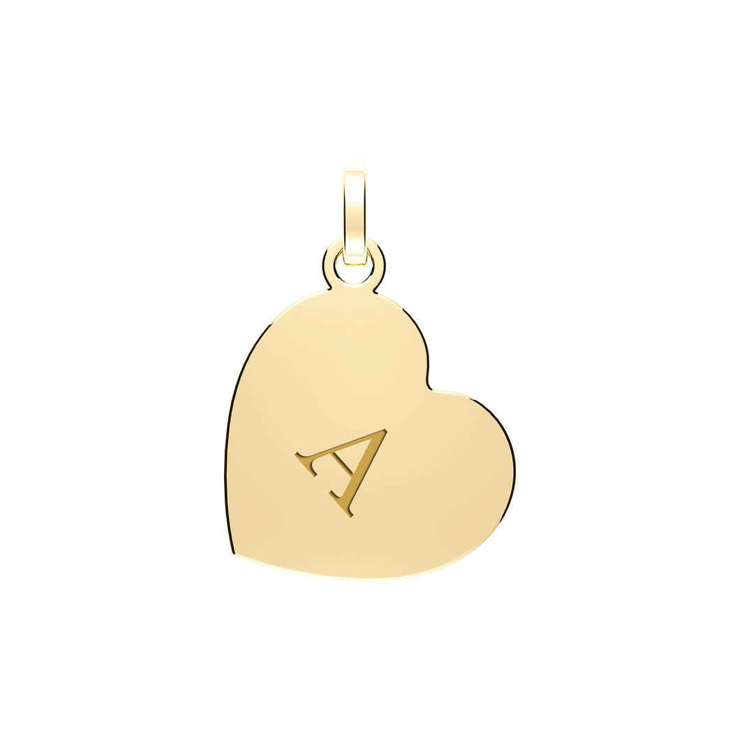 New 9ct Gold Initial Heart Pendant