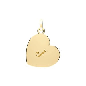 New 9ct Gold Initial Heart Pendant