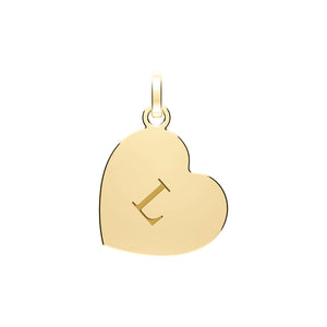 New 9ct Gold Initial Heart Pendant