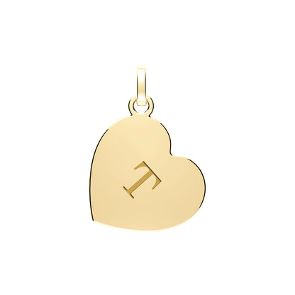 New 9ct Gold Initial Heart Pendant