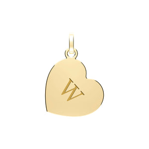 New 9ct Gold Initial Heart Pendant