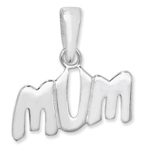 925 Silver 'Mum' Pendant