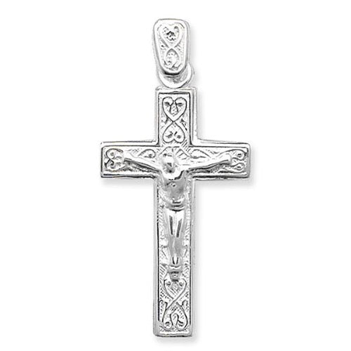 925 Silver Patterned Crucifix