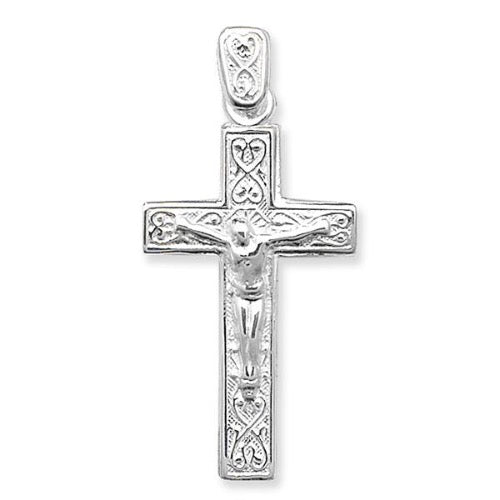 925 Silver Patterned Crucifix